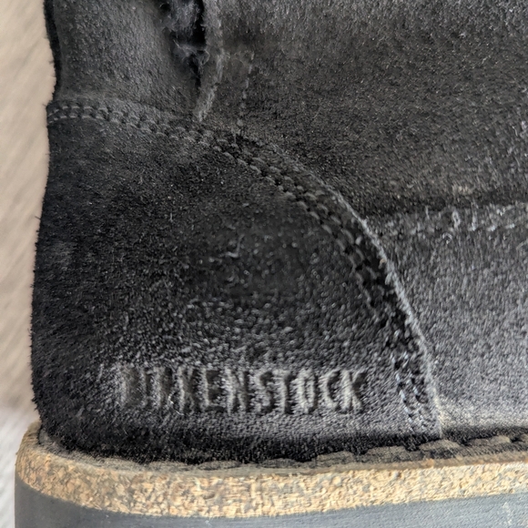 BIRKENSTOCK Uppsala Shearling Suede Leather Mid-Calf Boots Black Size 37 - Picture 3 of 11